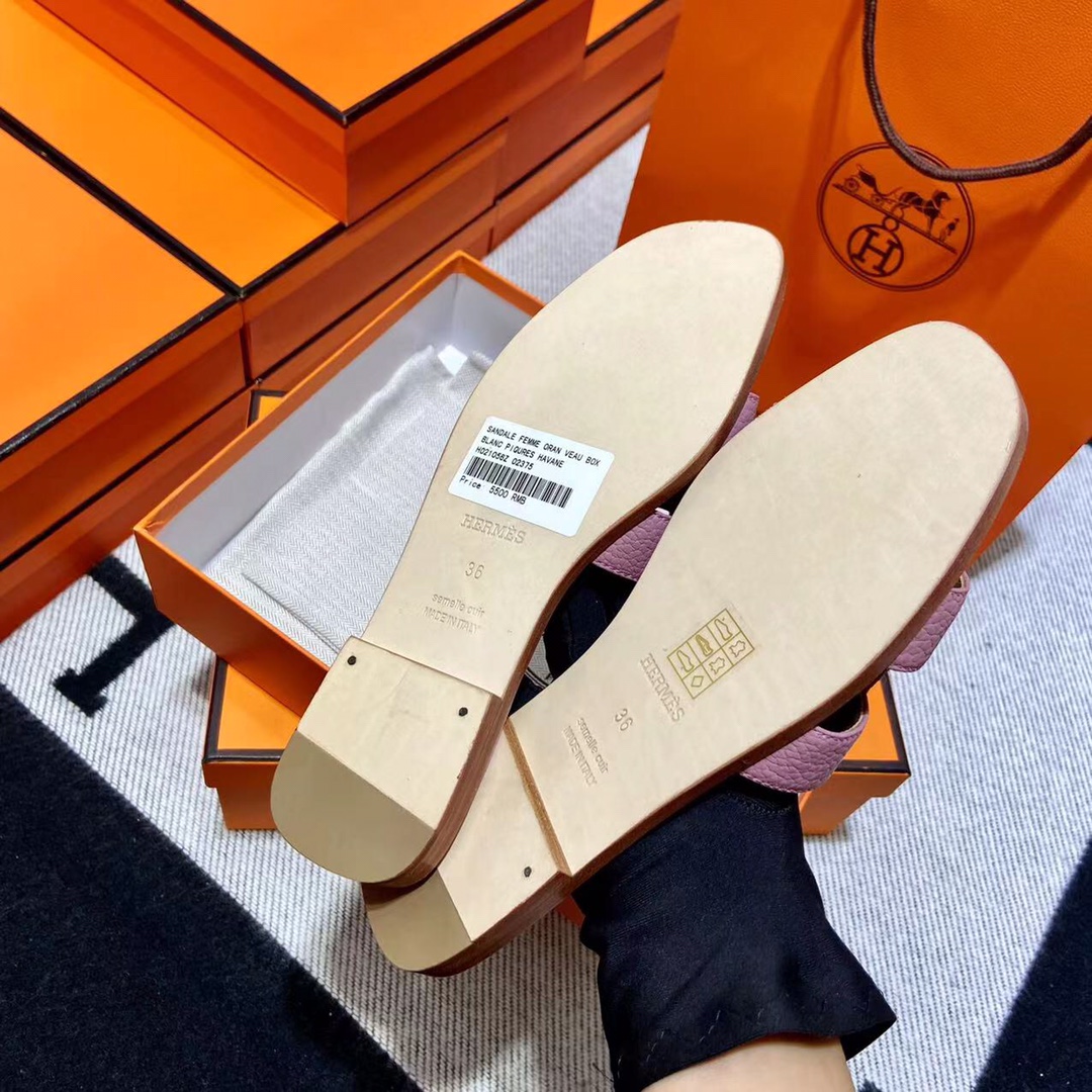 에르메스 올수공 오란 슬리퍼 샌들 토고 40